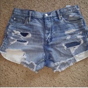 Ripped jean shorts American eagle size 14